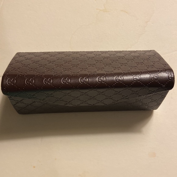 Gucci Eyeglasses Folded Case Brown Leather w/ Gift Card & Envelope - Picture 3 of 6